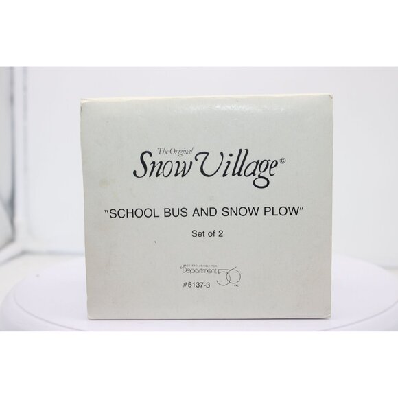 Dept 56 Snow Village - School Bus & Snow Plow - Picture 10 of 10